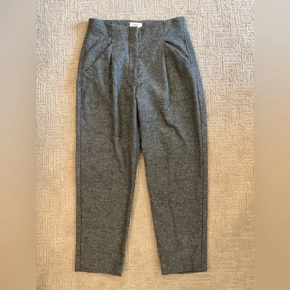 💕🩶 Aritzia Wilfred Chambery Wool Cashmere Crop Pants Gray 6 Minimalist Classic - Picture 3 of 11